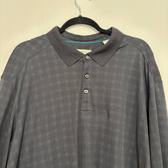 Tommy Bahama Dark Checkered Polo Shirt Size XXLITTG - Picture 2 of 4